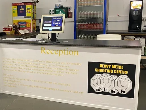 Heavy Metal Shooting Range Reception and Coffee Bar